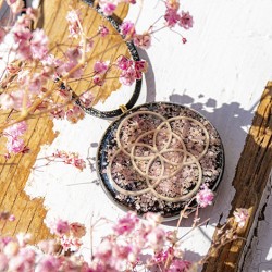RHODOCROSITE TOURMALINE  orgonite ,necklace rhodocrosite crystal, radiation protection
