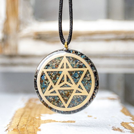 ŠATUKIT ČRNI TURMALIN orgonit ogrlica metatron, šatukit kristal, črni turmalin zaščita