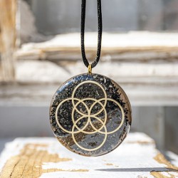 Gagat ČRNI TURMALIN orgonit ogrlica, orgonit nakit   orgonska energija