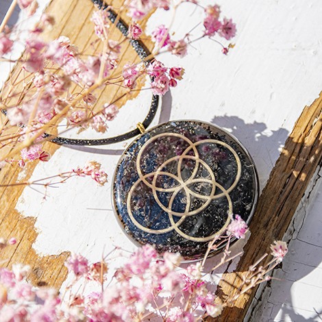 Gagat ČRNI TURMALIN orgonit ogrlica, orgonit nakit   orgonska energija