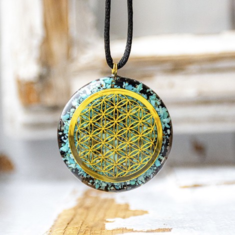 turkiz, metatron, črni turmalin, orgonit, orgonitna ogrlica, orgonit z turkizom