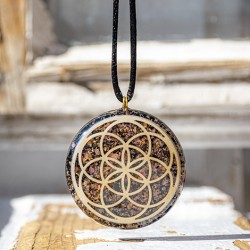 Rodokrozit ČRNI TURMALIN orgonit ogrlica  nakit, orgonska energija