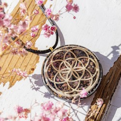 Rodokrozit ČRNI TURMALIN orgonit ogrlica  nakit, orgonska energija