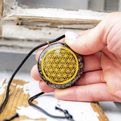 Tektit ČRNI TURMALIN orgonit ogrlica  nakit, orgonska energija