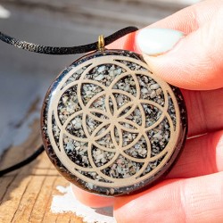 LARIMAR BLACK TOURMALINE orgonite, radiation protection