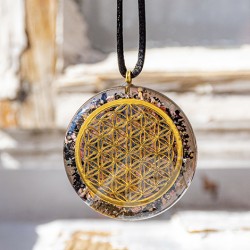 rodonite BLACK TOURMALINE orgonite necklace orgone energy protection radiation