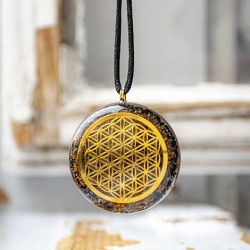 BRONZITE BLACK TOURMALINE orgonite necklace, orgone energy