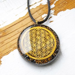 BRONZITE BLACK TOURMALINE orgonite necklace, orgone energy