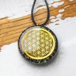 UBY ZOISITE BLACK TOURMALINE orgonite necklace orgone energy radiation protection