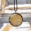 RHODOCROSITE TOURMALINE  orgonite necklace