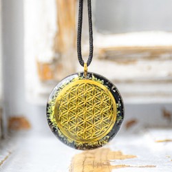 UNAKIT ČRNI TURMALIN orgonit ogrlica, unakit, orgonska energija