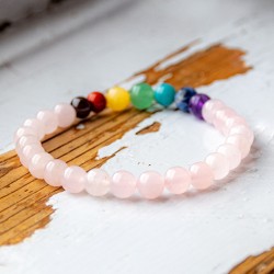 Children’s Chakra Bracelet with rose quartz