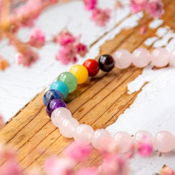 Children’s Chakra Bracelet with rose quartz