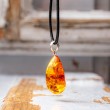 amber necklace, amber pendant, silver pendant, amber silver pendant
