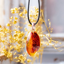 amber necklace, amber pendant, silver pendant, amber silver pendant