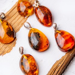 amber necklace, amber pendant, silver pendant, amber silver pendant