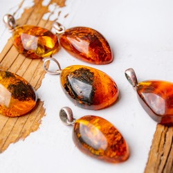 amber necklace, amber pendant, silver pendant, amber silver pendant