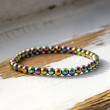 rainbow hematite, hematite, hematite bracelet, children's bracelet, kid's bracelet