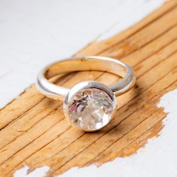 TOPAZ silver ring topaz crystal topaz gemstone