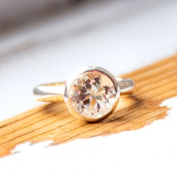TOPAZ silver ring topaz crystal topaz gemstone