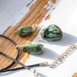 SERAPHINITE necklace, seraphinite crystalas SERAPHINITE