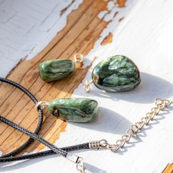 SERAPHINITE necklace, seraphinite crystalas SERAPHINITE