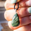 SERAPHINITE necklace, seraphinite crystalas SERAPHINITE