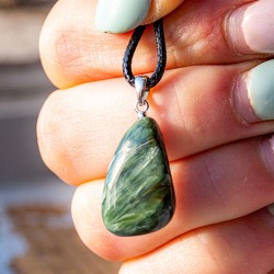 SERAPHINITE necklace, seraphinite crystalas SERAPHINITE