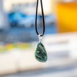 SERAPHINITE necklace, seraphinite crystalas SERAPHINITE