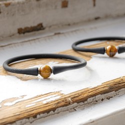 TIGER EYE bracelet silicone TIGER EYE crystal TIGER EYE gemstone