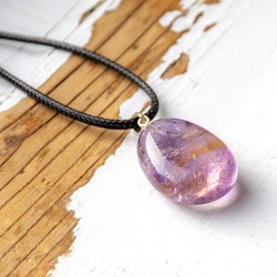 AMETRINE necklace with a silver loop ametrine crystal