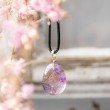 AMETRINE necklace with a silver loop ametrine crystal