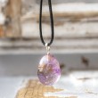 AMETRINE necklace with a silver loop ametrine crystal