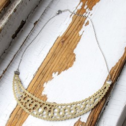 čipka, ogrlica čipka, ročno idelan nakit, slovenska čipka