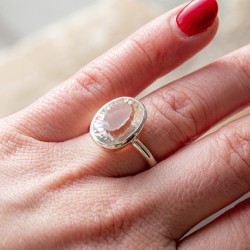 TOPAZ silver ring topaz crystal topaz gemstone