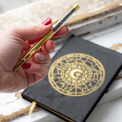 ASTROLOŠKA BELEŽNICA DNEVNIK s obsidian pisalom, darilo za astrologa, astrologija