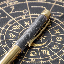 ASTROLOŠKA BELEŽNICA DNEVNIK s obsidian pisalom, darilo za astrologa, astrologija