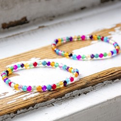 MULTICOLOR AGATE bracelet  agate crystal