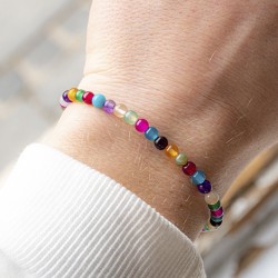 MULTICOLOR AGATE bracelet  agate crystal