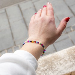 MULTICOLOR AGATE bracelet  agate crystal
