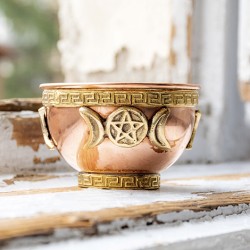 copper incense burner, palo santo, white sage, copper