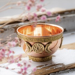 copper incense burner, palo santo, white sage, copper