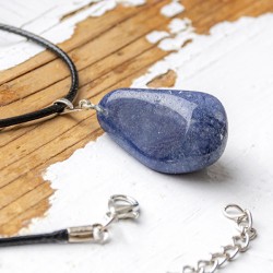 blue quartz crystal pendant, crystal shop, energy jewerly blue quartz gemstone