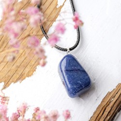 blue quartz crystal pendant, crystal shop, energy jewerly blue quartz gemstone