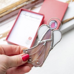 Angel varuh, angel varuh vitraž, vitraž angel varuh, ročno delo