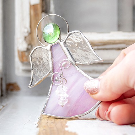 darilo za obhajilo birmo krst učiteljico VITRAŽ ANGEL VARUH