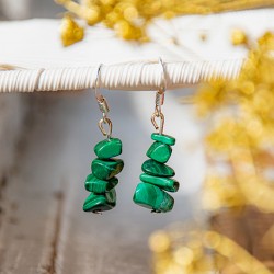 MALACHITE earrings, Malachite crystal, Malachite gemstone,