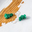 MALACHITE earrings, Malachite crystal, Malachite gemstone, silver earrings, silver earrings with crystals