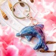 sodalite keychain. crystal keychain, sodalite, sodalite crystal