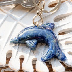 sodalite keychain. crystal keychain, sodalite, sodalite crystal